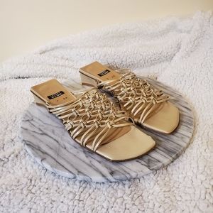 Stuart Weitzman Gold Vintage Sandals